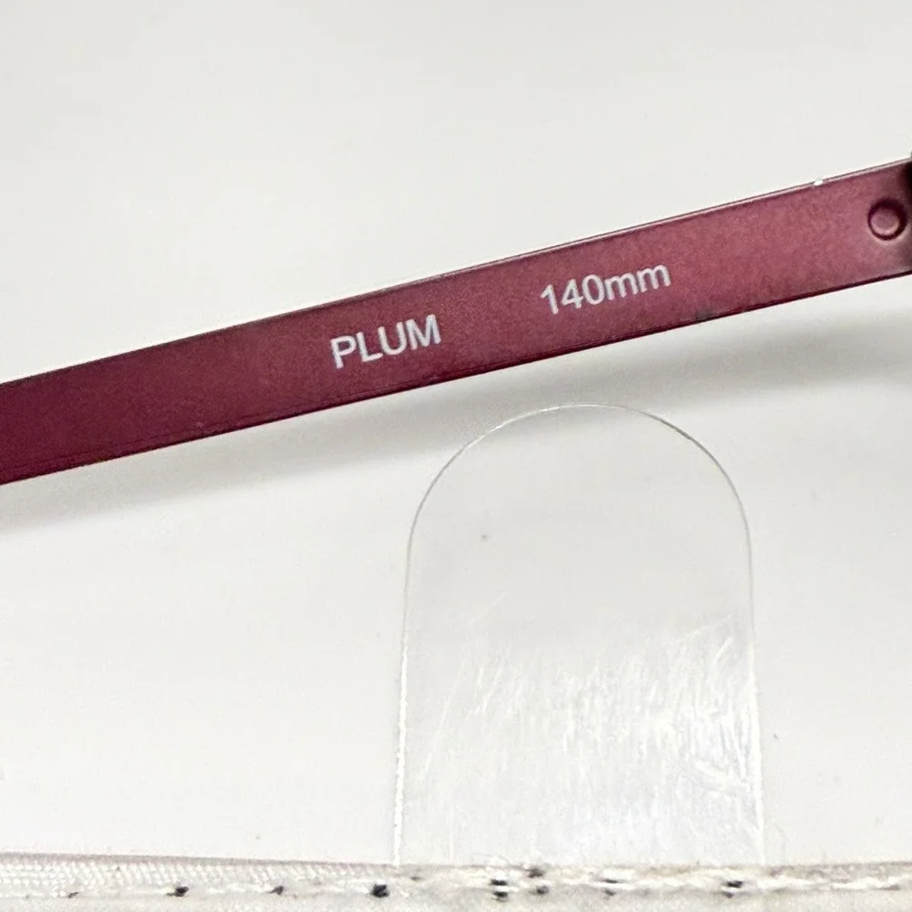 Cody Air Lana de Terzi Plum Eyeglasses Frames 53-16-140 Red Burgundy Rectangular